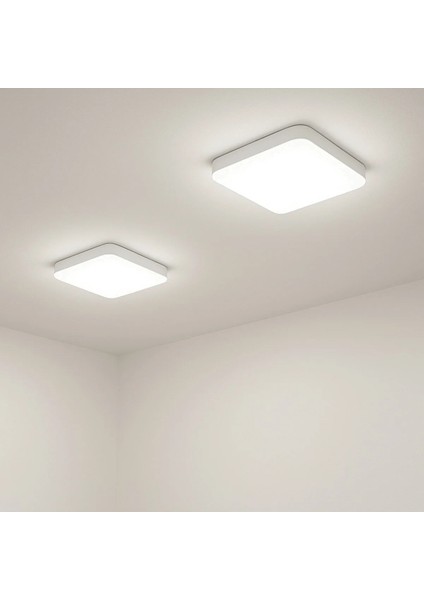 36 Watt Kare LED Glop Armatür – Beyaz Işık (6500K) – Beyaz Kasa