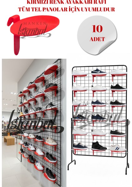 10 Adet Tel Panoya Geçme Plastik Ayakkabı Standı Ayakkabı Standı Ayakkabı Rafı