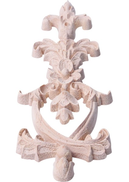 2x Ahşap Oyma Köşe Onlay Aplike Boyasız Çerçeve Çıkartma Ev Dekoru 25X6CM (Yurt Dışından) fırsatları