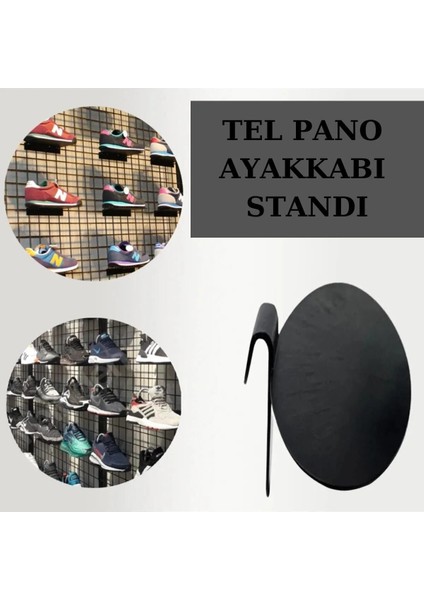 50 Adet Tel Panoya Geçme Plastik Ayakkabı Standı Ayakkabı Teşhir Standı Ayakkabı Rafı fırsatları