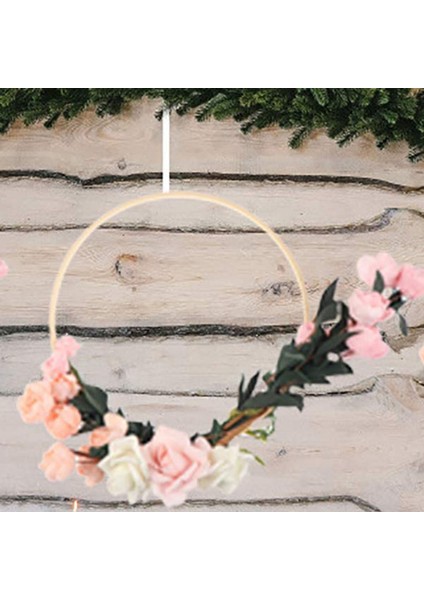 2pcs Ahşap Daire Yuvarlak Yakalayıcı Diy Kasnağı Çiçek Çelenk Evi Bahçe Bitki Dekor Asılı Sepet 18CM &amp 10CM (Yurt Dışından) fırsatları