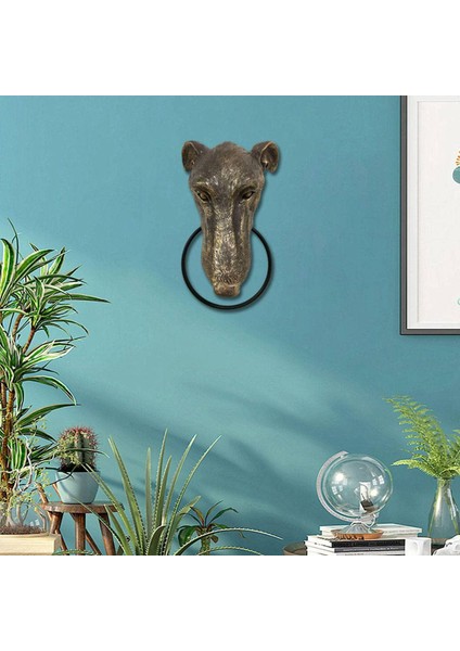 Köpek Baş Kapısı Knocker Retro Style Knockers Ağır Hizmet Tipi Hayvan Başı Şekilli Kapı Nakavtları Ön Kapı Dekorasyonu D (Yurt Dışından) fiyatları