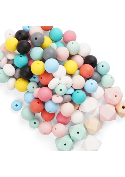 100 Pcs 15MM Silikon Boncuklar Yuvarlak Şekli Poligonal Silikon Boncuklar Silikon Aksesuar Kiti Dıy Anahtarlık Yapma Bilezik (Yurt Dışından) fırsatları