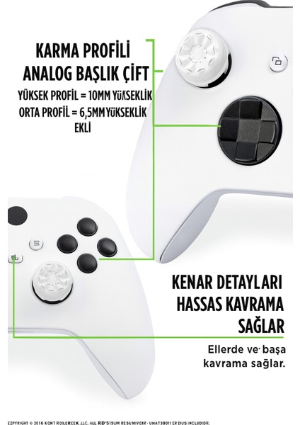 Kontrolfreek Fps Freek Galaxy Performance Thumbsticks – Xbox One & Series X/s Uyumlu – Yükseltmeli Analog Başlık – Beyaz fiyatları