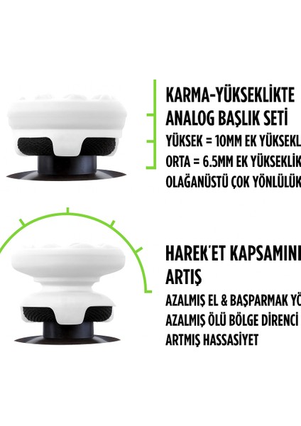 Kontrolfreek Fps Freek Galaxy Performance Thumbsticks – Xbox One & Series X/s Uyumlu – Yükseltmeli Analog Başlık – Beyaz modelleri
