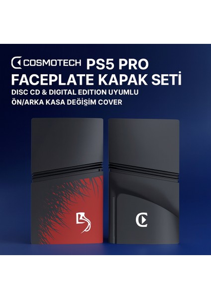 Ps5 Pro Faceplate Kapak Seti – Disc CD & Digital Edition Uyumlu Ön/arka Kasa Değişim Cover Case Spider indirimleri