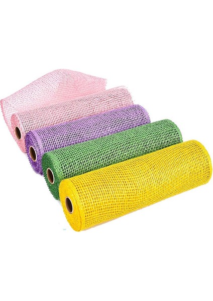 4 Rulo 10 Inç x 5 Yarda Paskalya Örgü Kurdeleleri Poli Çuval Bezi Örgü Kurdele Diy El Sanatları Dekor (Yurt Dışından)