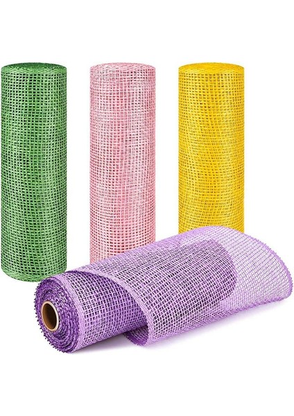 4 Rulo 10 Inç x 5 Yarda Paskalya Örgü Kurdeleleri Poli Çuval Bezi Örgü Kurdele Diy El Sanatları Dekor (Yurt Dışından) fiyatları