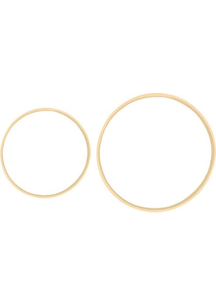 2 Adet Rüya Bambu Halkaları Ahşap Daire Yuvarlak Yakalayıcı Diy Çember Için Çiçek Çelenk Evi Bahçe Bitki Dekoru 18CM ve 23CM (Yurt Dışından)