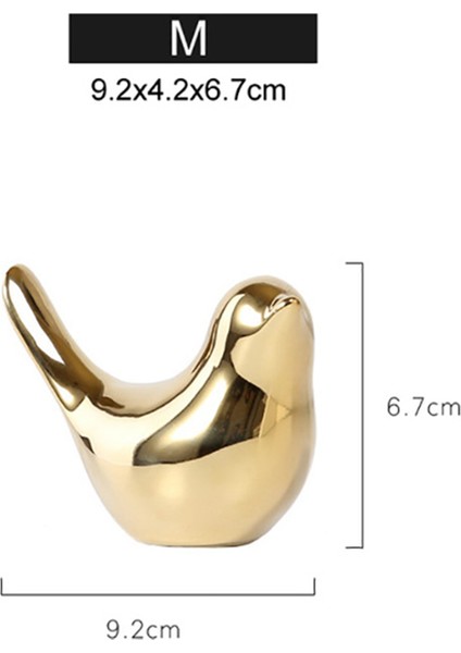 2x Kutup Evi Altın Kuş Figürinleri Modern Seramik Kuş Heykelleri Hayvan Heykel Altın Seramik -M &amp Xl (Yurt Dışından) fiyatları