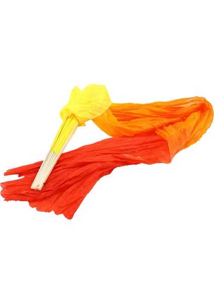 2x Güzel Ipek Üç Renk Gradyan Flame Dance Fan El Katlama Bambu Fan Dekorasyon Fanı Bayanlar Kadın El Sanatları (Yurt Dışından) fiyatları