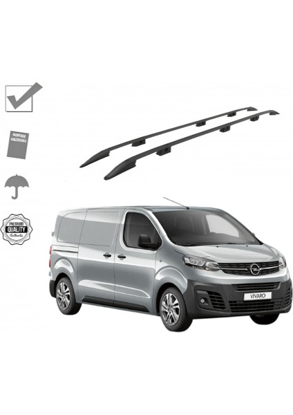 Vıvaro Cargo Kısa Şase Tavan Çıtası Siyah 2019 2020 2021 2022 2023 2024 2025 2026 2027