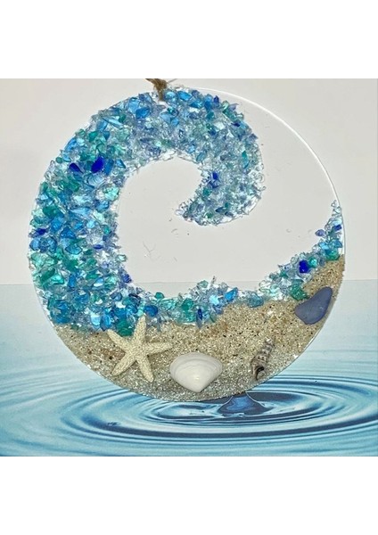 Deniz Glass Suncatcher Kolye Kırık Kristal Okyanus Plajı Asma Süs Romantik Çift Şeffaf El Sanatları Kolye (Yurt Dışından) fiyatları
