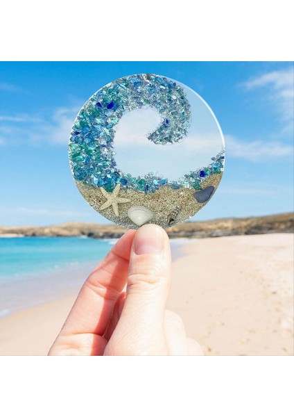 Deniz Glass Suncatcher Kolye Kırık Kristal Okyanus Plajı Asma Süs Romantik Çift Şeffaf El Sanatları Kolye (Yurt Dışından) indirimleri