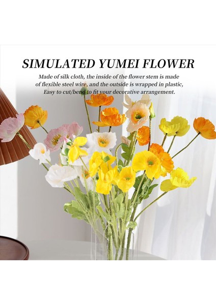 8 Paket Yapay Çiçekler Ipek Haşhaş Çiçekleri Ev Dekoru Buket Buket Düğün Partisi Çiçek Çiçek Aranjman (Yurt Dışından) fırsatları