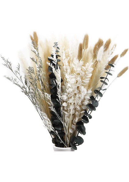 45PCS Kurutulmuş Pampas Çim Boho Dekor Doğal Kabarık Kurutulmuş Çiçekler Ev Dekoru Boho Banyo Dekor Ofis Dekor (Yurt Dışından)