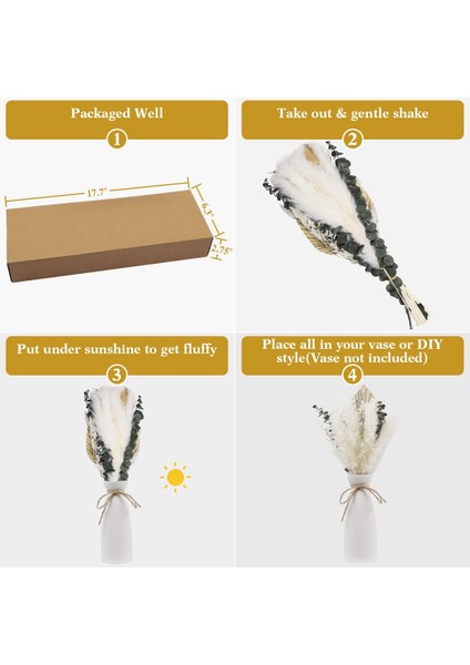 45PCS Kurutulmuş Pampas Çim Boho Dekor Doğal Kabarık Kurutulmuş Çiçekler Ev Dekoru Boho Banyo Dekor Ofis Dekor (Yurt Dışından) modelleri