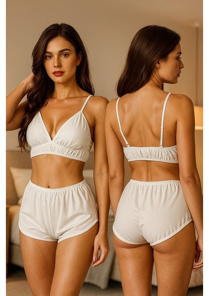 Yüksek Bel Şortlu Bralet Takım V1700 indirimleri