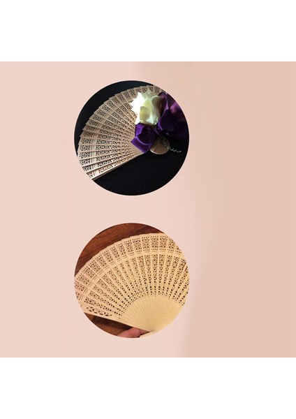Ahşap El Fan Elde Çantaları ile Katlanır Fan Düğün Favors (48 Paket) (Yurt Dışından) indirimleri