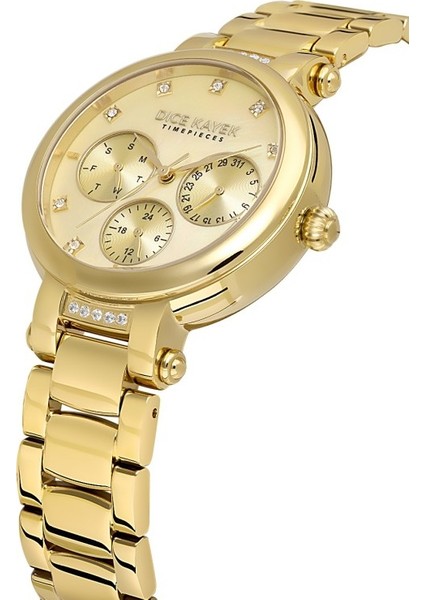 DK.1.AG1403.05 Fonksiyonlar Aktif 5 Atm Suya Dayanıklı Altın Renk Kadın Kol Saati modelleri