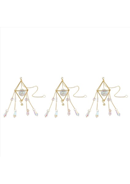 3x Kristal Güneş Catcher Rainbow Prizma Pencere Güneşi Catcher Altın Kaplama Göksel Suncatcher Boho Sun &amp Moon Kristalli (Yurt Dışından) modelleri