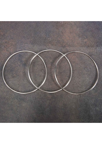 12 Pcs 4 Inç Gümüş Metal Yüzük Çemberler Makrome Halkası Rüya Catchers Makrame ve Dıy El Sanatları Için (Yurt Dışından)