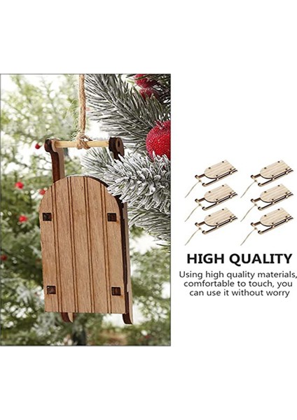 20PCS Minyatür Ahşap Kızak Ahşap Süsleme Masa Tretop Ağaç Süsler Kızaklar Mini Craftssanta Dekor Rustik Asma Noel (Yurt Dışından) fiyatları