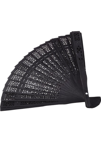 2pcs 8 Inç Çin Japon Katlanır Fan Orijinal Ahşap El Bambu Cep Fan-Black (Yurt Dışından) fiyatları