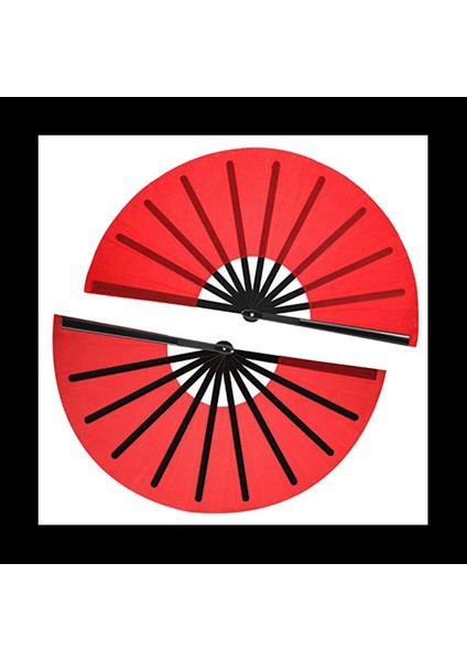 8 Adet Büyük Katlanır Fan Naylon Kumaş El Tipi Katlanır Fan Çin Kung Fu Tai Chi Fan Dekorasyon Kat El Fan (Kırmızı) (Yurt Dışından) modelleri