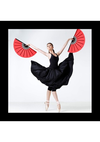 8 Adet Büyük Katlanır Fan Naylon Kumaş El Tipi Katlanır Fan Çin Kung Fu Tai Chi Fan Dekorasyon Kat El Fan (Kırmızı) (Yurt Dışından) fırsatları