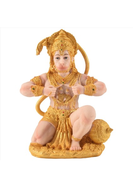 Gold Hanuman Heykeli Hint Lord Heykeli Hindistan Heykelcik Koleksiyonu Idol Murti Pooja Dekor Süsleme Için Heykel (Yurt Dışından)
