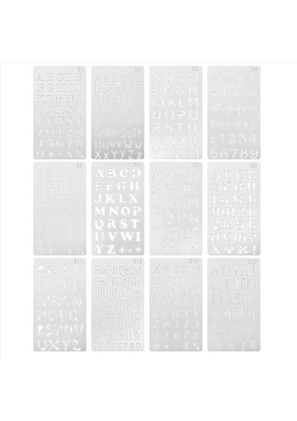 36 Pcs Alfabe Şablonları Yeniden Kullanılabilir Harf Boyama Şablonları Plastik Dıy Çizim Püskürtme Ölçek Şablonları (Yurt Dışından) fiyatları