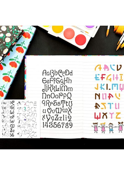 36 Pcs Alfabe Şablonları Yeniden Kullanılabilir Harf Boyama Şablonları Plastik Dıy Çizim Püskürtme Ölçek Şablonları (Yurt Dışından) fırsatları