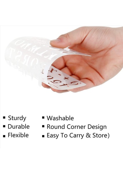 36 Pcs Alfabe Şablonları Yeniden Kullanılabilir Harf Boyama Şablonları Plastik Dıy Çizim Püskürtme Ölçek Şablonları (Yurt Dışından) indirimleri