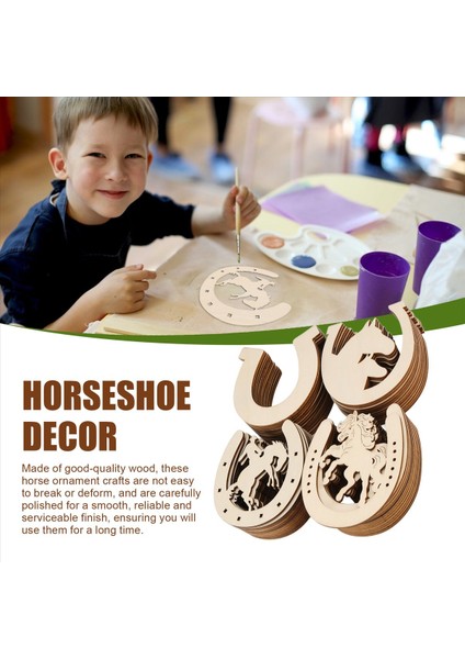 48 Pcs At Nalı Şekilli Ahşap Kesimler El Sanatları Için Bitmemiş Ahşap Atlar Küçük Kovboy Parti Dekorasyonları (Yurt Dışından) fırsatları