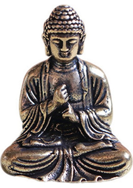4x Mini Buda Heykeli Bronz Buda Heykeli Çin Budizm Saf Bakır Bronz Sakyamuni Buda Heykeli (Yurt Dışından) indirimleri