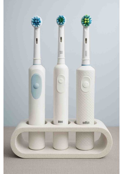 Elektonik Dış Fırçası Tutucu 3 Lu Mermer Desen