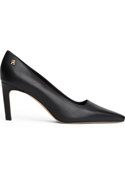 Deri Siyah Kadın Stiletto FW0FW08993BDS