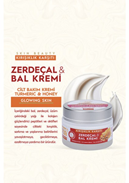 Zerdeçal & Bal Kremi Kırışıklık Karşıtı Etki Tüm Cilt Tipleri İçin 100 ml modelleri