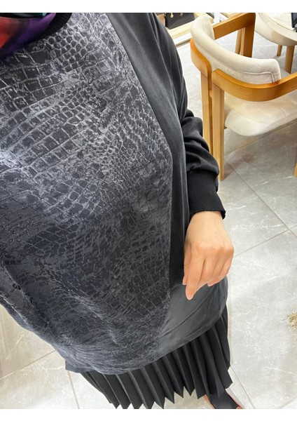 3005 Jakarlı Cupra Tunik Antrasit fırsatları