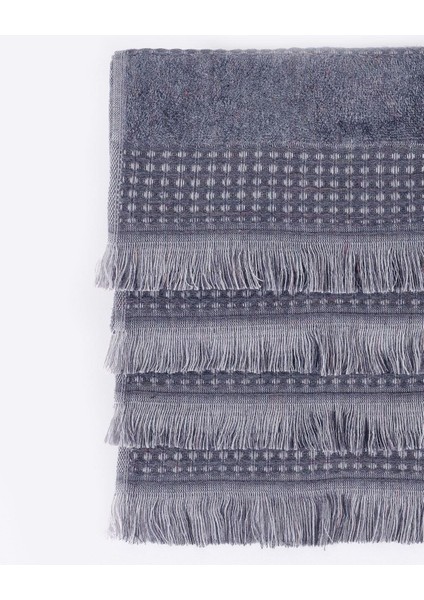 Zeus 4'lü El Havlusu Seti Organik Pamuk Inject Antrasit 30X50 cm indirimleri