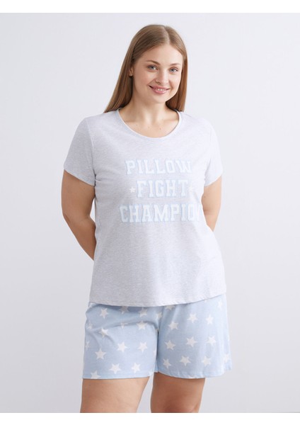 Yeni Sezon Bisiklet Yaka Baskılı Kadın Pijama Üst fiyatları