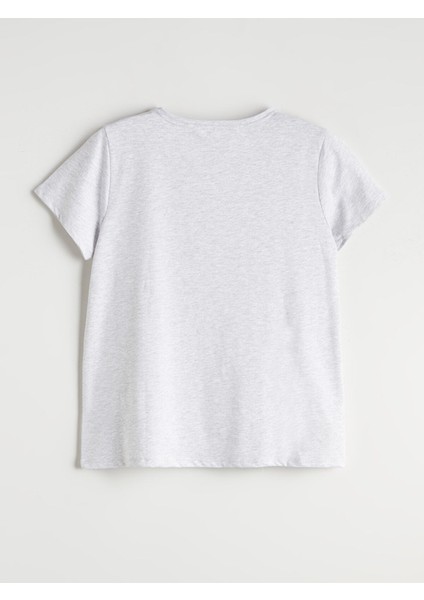 Yeni Sezon Bisiklet Yaka Baskılı Kadın Pijama Üst fırsatları