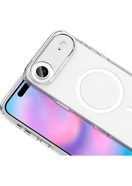 iPhone 17 Air Kılıf M-Safe Şarj Özellikli Kamera Korumalı Maks Kripto Kapak - Şeffaf fırsatları