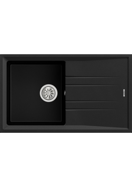 - Stone 50 B-Tg Carbon - Ankastre Granit Eviye - Karbon - 86 cm - 115330015