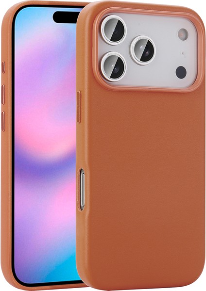 iPhone 17 Pro Kılıf M-Safe Şarj Özellikli Pu Deri Görünümlü Maks Kupra Kapak - Lacivert fiyatları