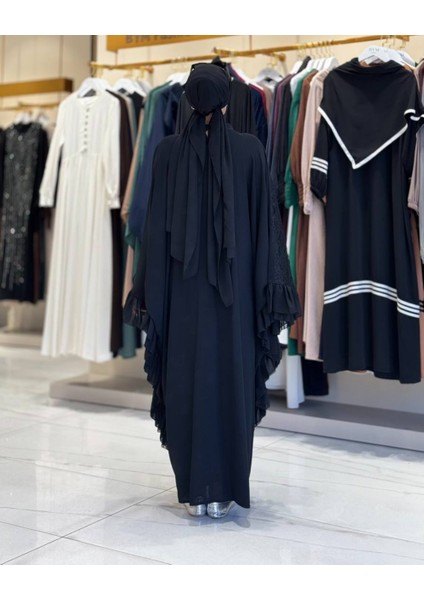 Şifon Fırfır Detaylı Dantel Elbise fırsatları