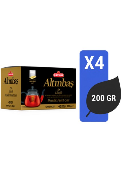 Altınbaş Demlik Poşet Klasik 200 gr x 4 Adet
