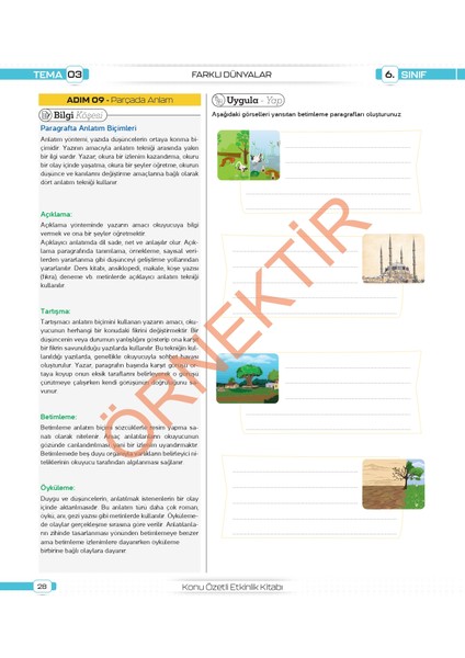 6. Sınıf Tüm Dersler Konu Özetli Yazılı Hazırlık Seti 1.2. Dönem 2025 Basımı