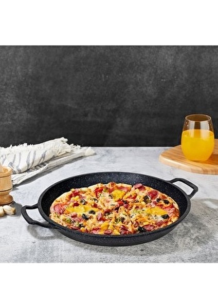 Granit Döküm Gözleme Tavası 36 cm Yapışmaz Kaplama ile Gri Renk fiyatları